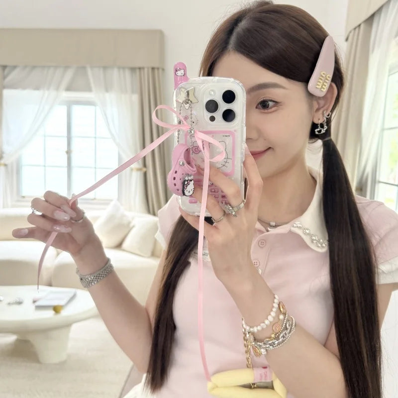 Hello Kitty iPhone Case – Bow & Ribbon Cartoon Shell Cover