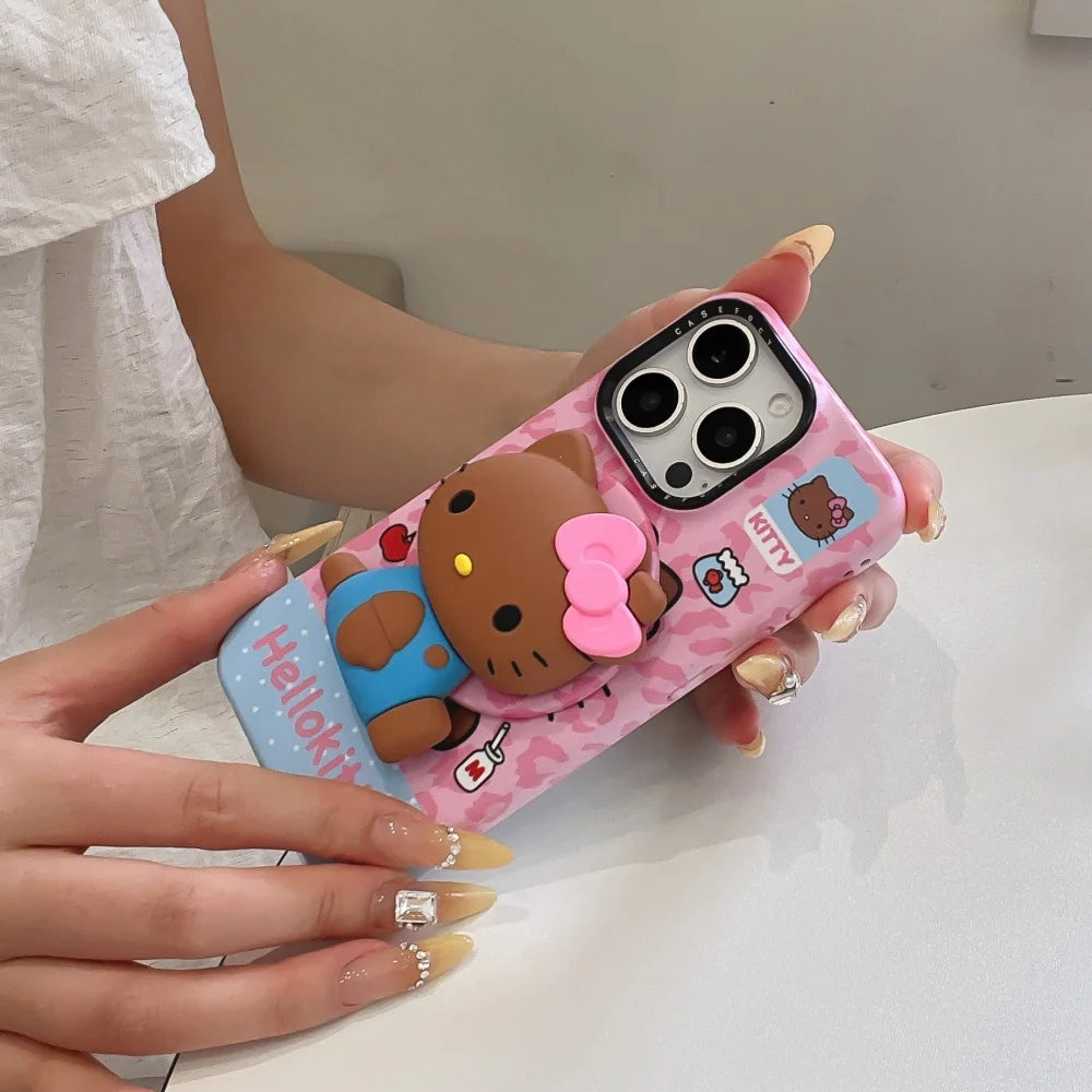 Hello Kitty iPhone Case – Cute Magnetic Stand Protective Cover