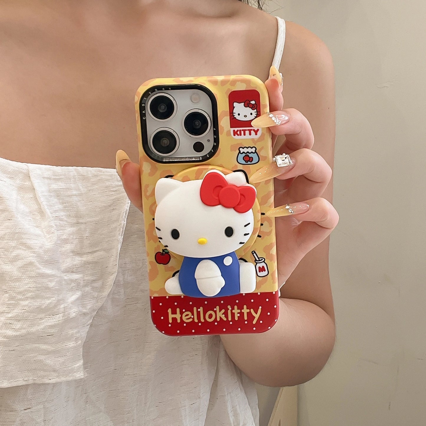 Hello Kitty iPhone Case – Cute Magnetic Stand Protective Cover