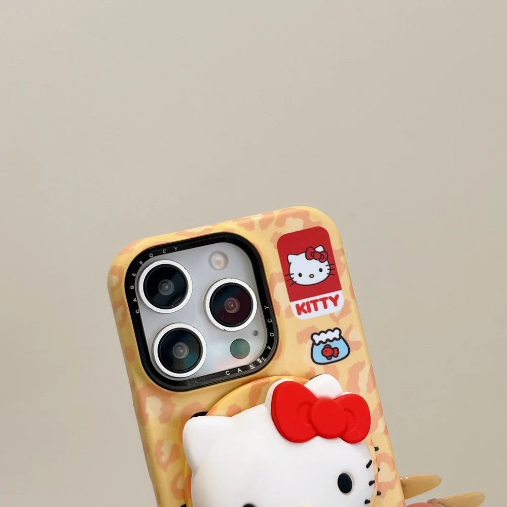 Hello Kitty iPhone Case – Cute Magnetic Stand Protective Cover