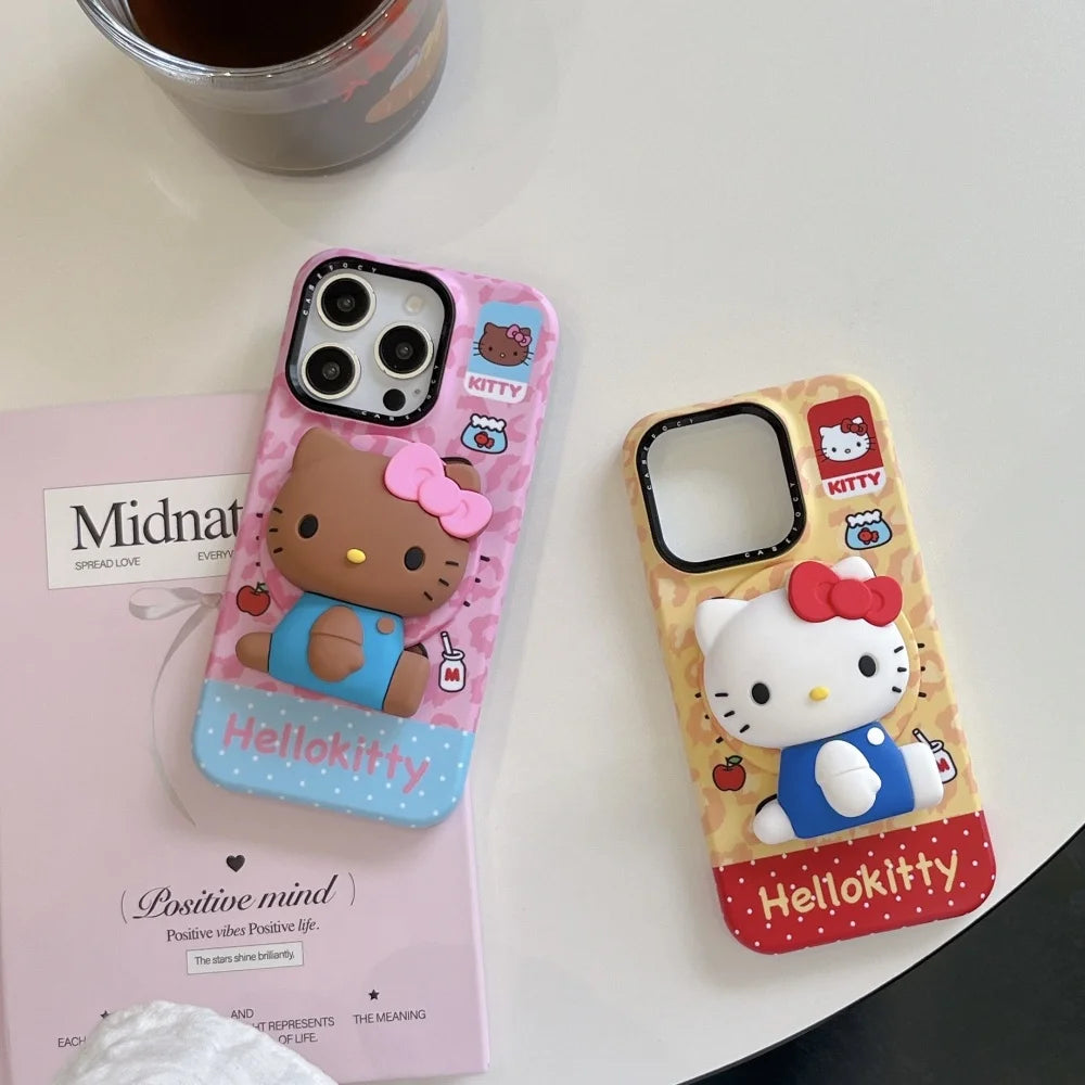 Hello Kitty iPhone Case – Cute Magnetic Stand Protective Cover