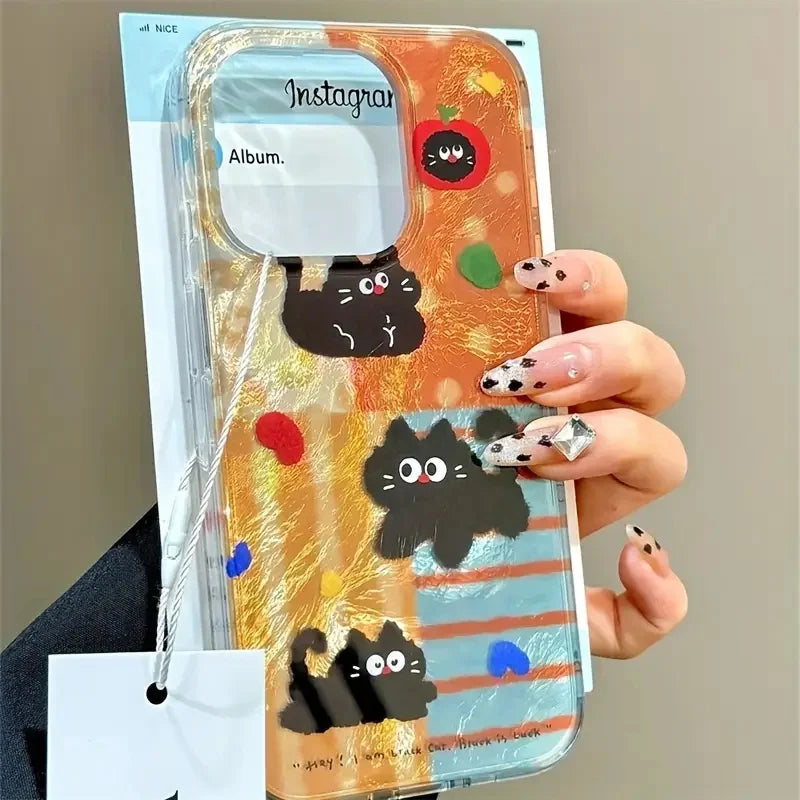 Graffiti Animals iPhone Case – Vortex Pattern Protective Hard Cover