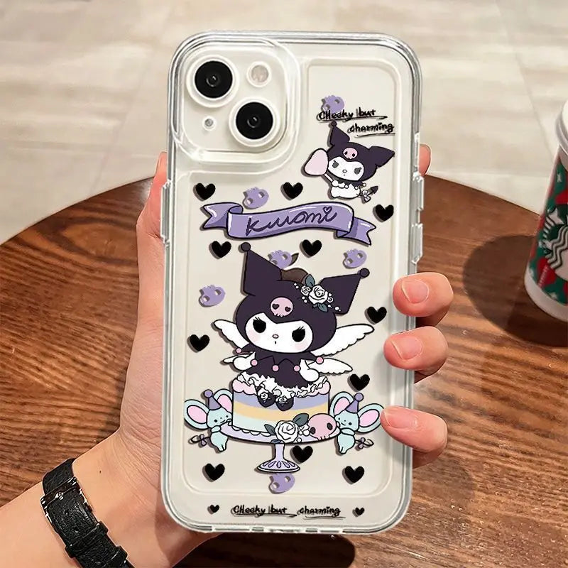 Kuromi Cake iPhone Case - Soft Transparent Protective Cover